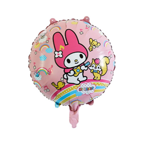 Шар  Круг 18"/46см, розовый, кролик аниме Китти Куроми моя мелодия Kuromi Melody    1 шт кит